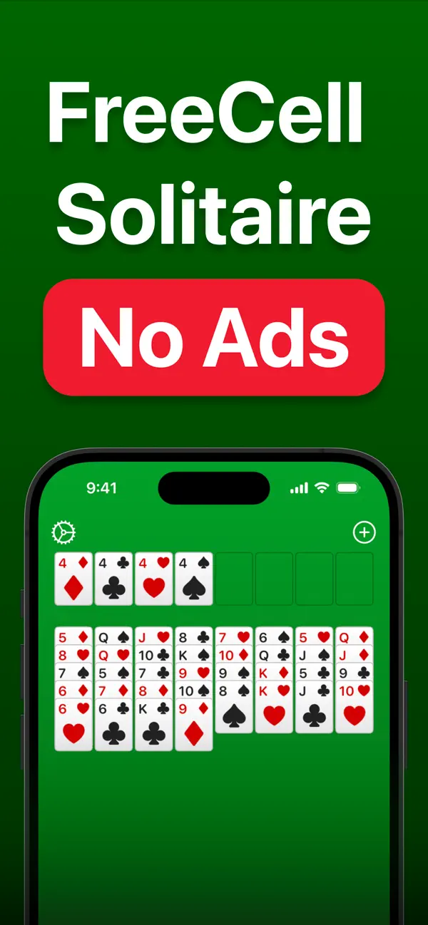 FreeCell Solitaire app screenshot